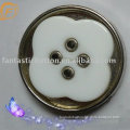 white combined flower shape button